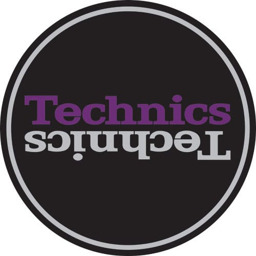 Technics Slipmat Duplex 3 : Miroir Argent/Violet Sur Noir (Paire)