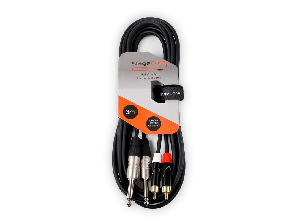Stagecore iCORE 310 2x 6.3mm Mono Jack - 2x Male RCA
