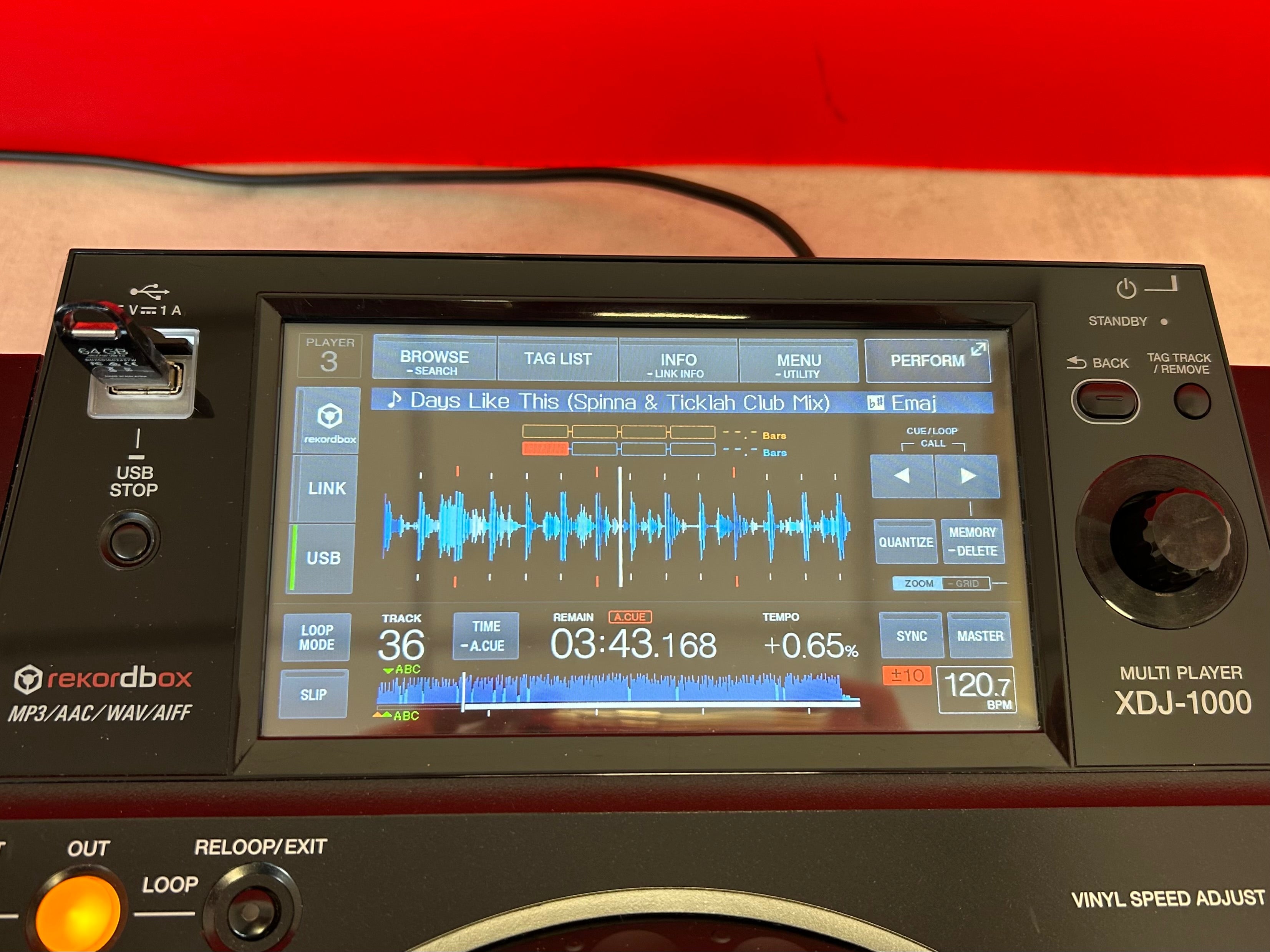 Platine DJ USB Pioneer XDJ 1000 (lecteur CDJ)