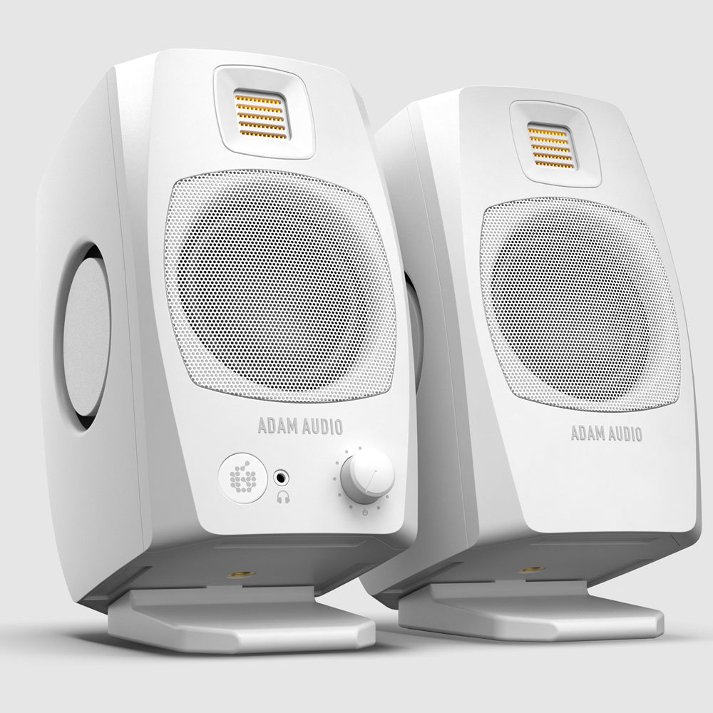 Adam Audio D3V Active Desktop Monitors - White - Deck Converters