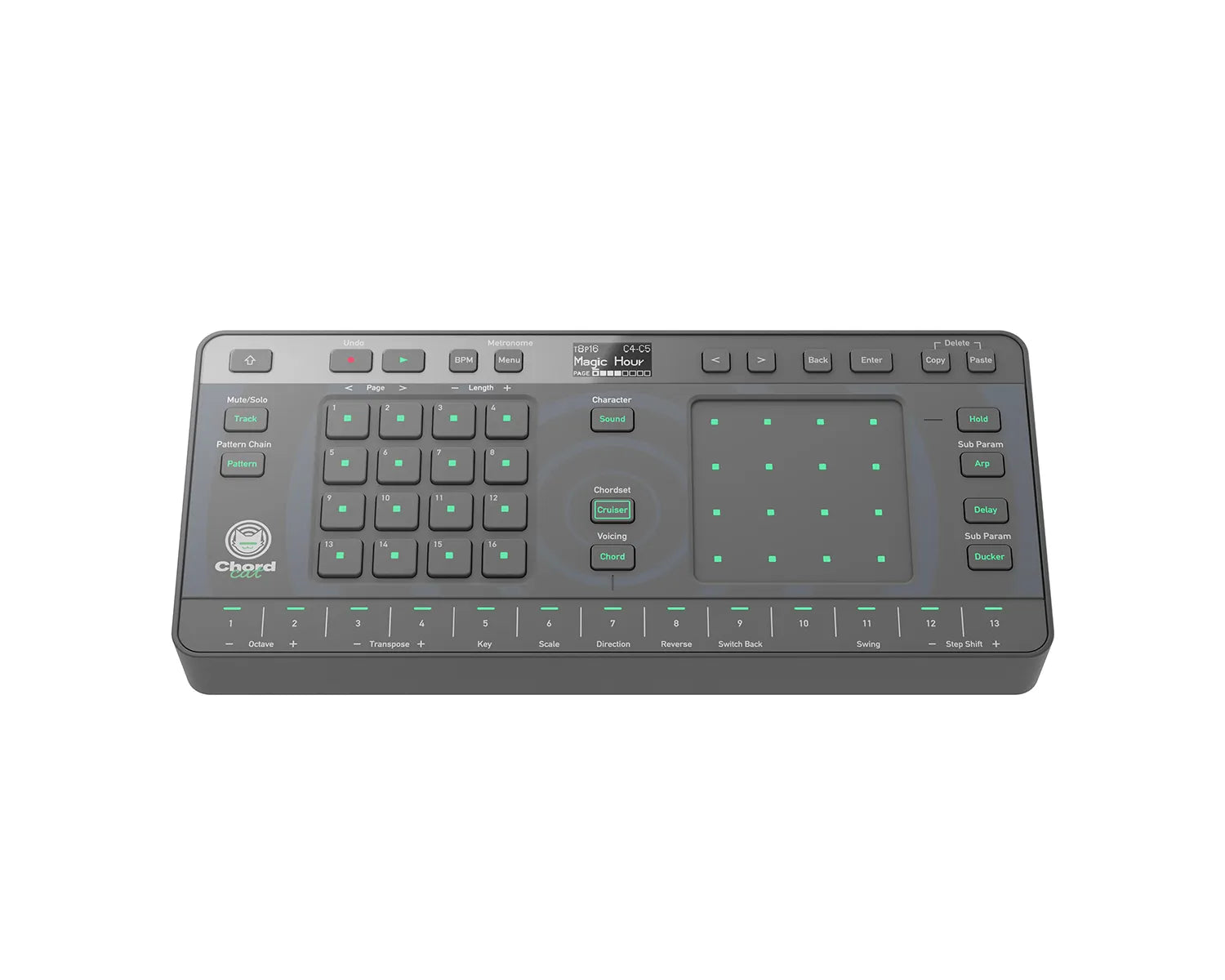 AlphaTheta Chordcat portable 8-track groovebox with Chord Cruiser