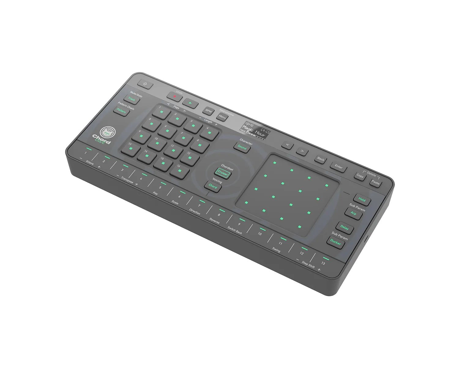 AlphaTheta Chordcat 8 - Track Portable USB/Battery Powered Groovebox - Deck Converters