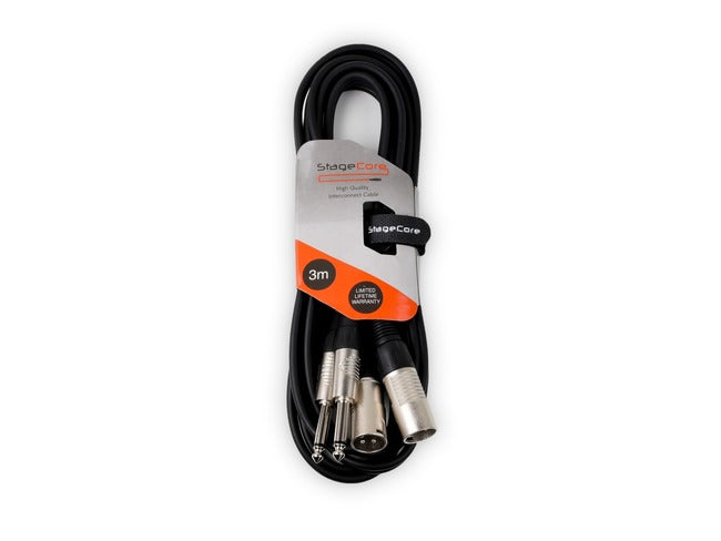 Stagecore iCORE 390 2x Male XLR - 2x 6.3mm Mono Jack