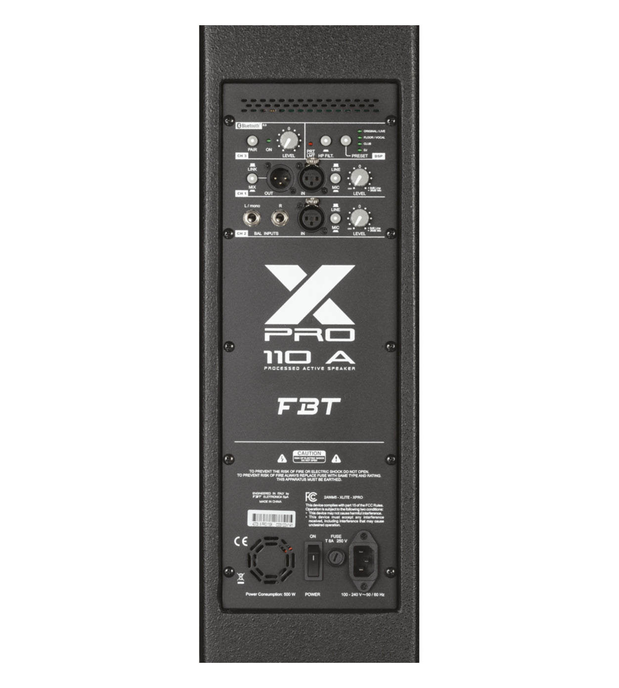 FBT Audio X-PRO 110A 10-Inch Active Loudspeaker with Bluetooth - Deck Converters