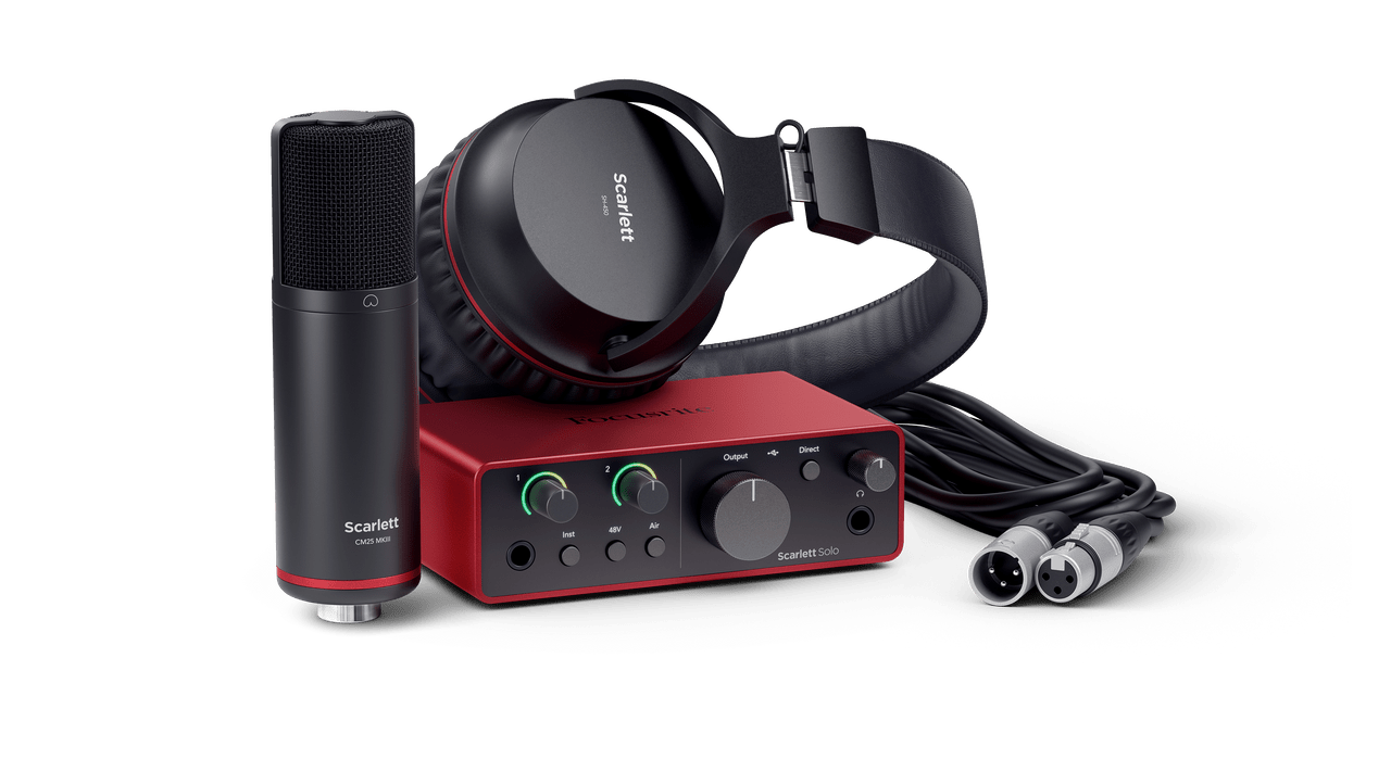 Focusrite Scarlett Solo Studio 4th Gen Audio Interface Bundle - Deck Converters