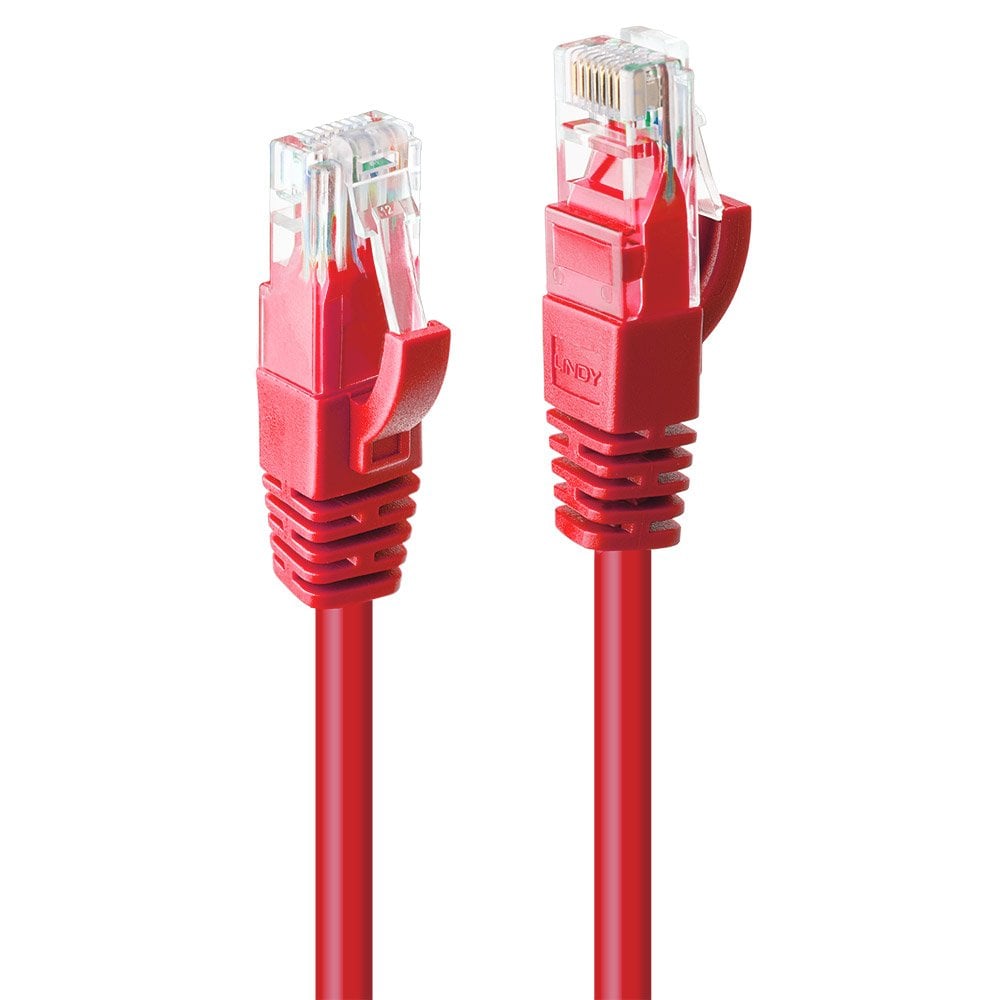 Lindy 5m Cat.6 U/UTP Network Cable, Red - Deck Converters
