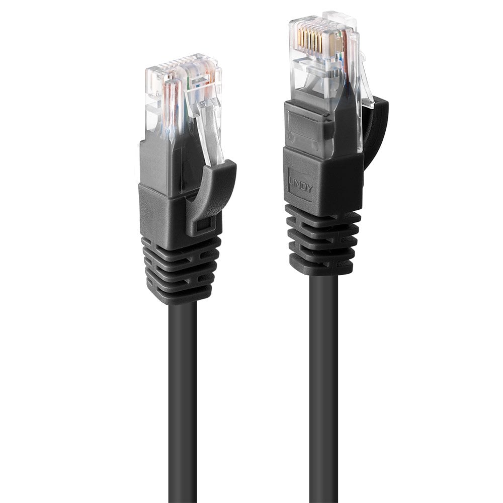 Lindy Cat.6 U/UTP Network Cable, 10m, Black - Deck Converters