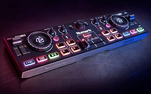 Numark DJ2GO2 Pocket DJ Controller with Audio Interface - Deck Converters
