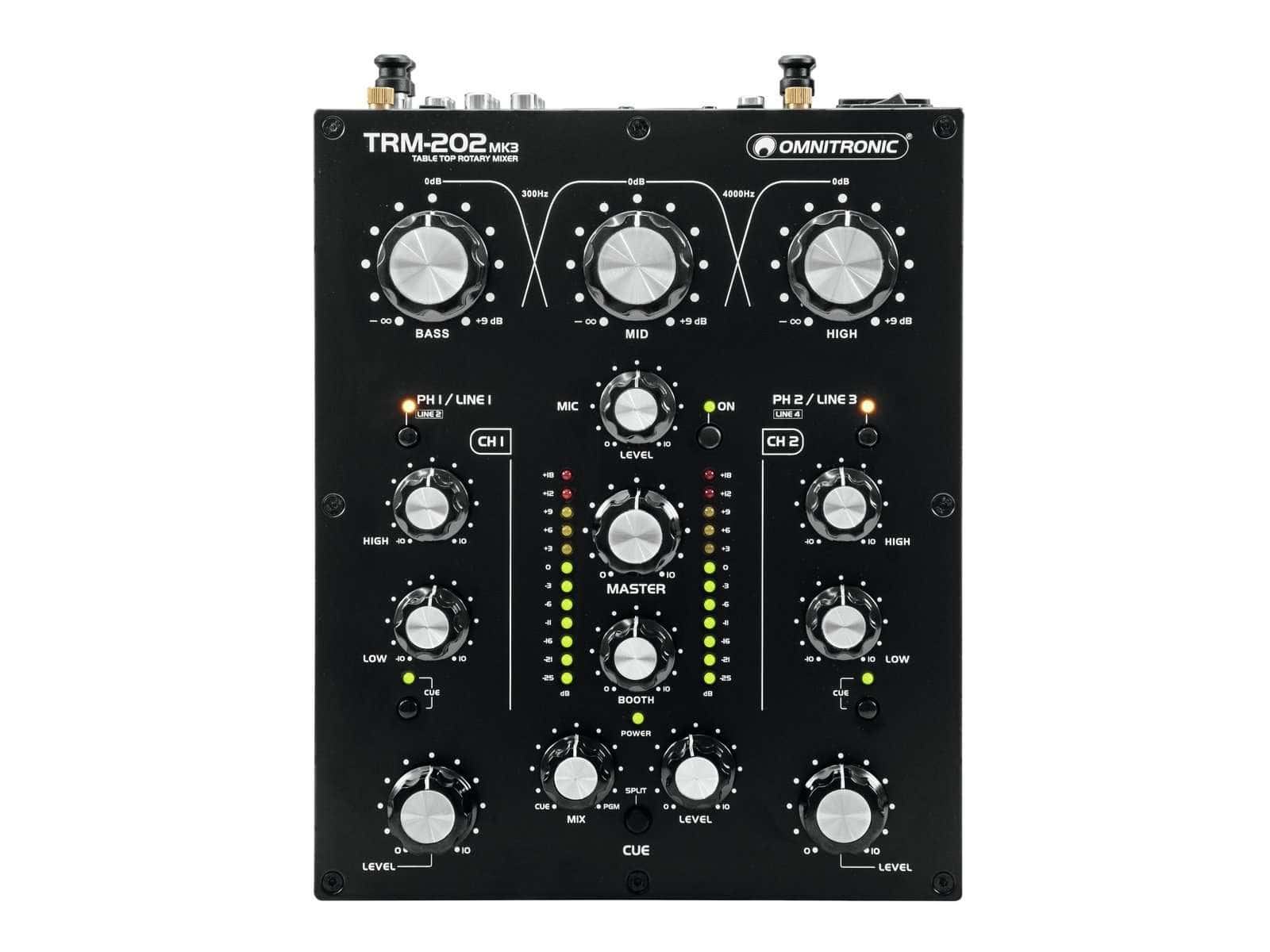 OMNITRONIC TRM - 202MK3 2 - Channel Rotary Mixer - Deck Converters