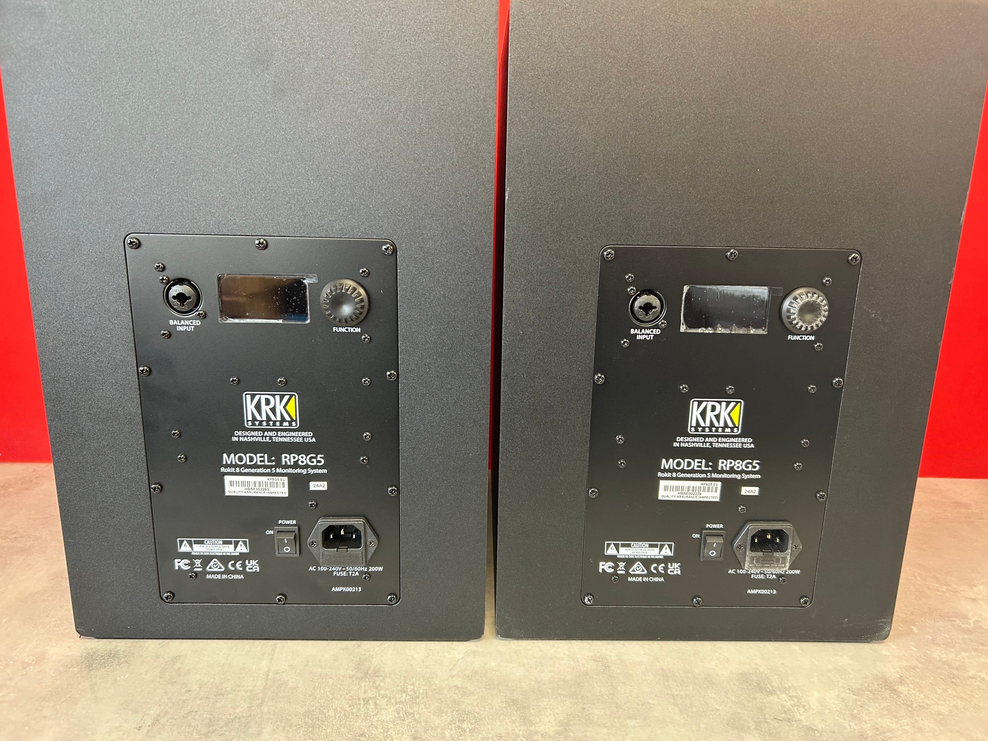 PAIR KRK Rokit RP8 G5 Active Studio DJ Production Monitors Speakers - Deck Converters