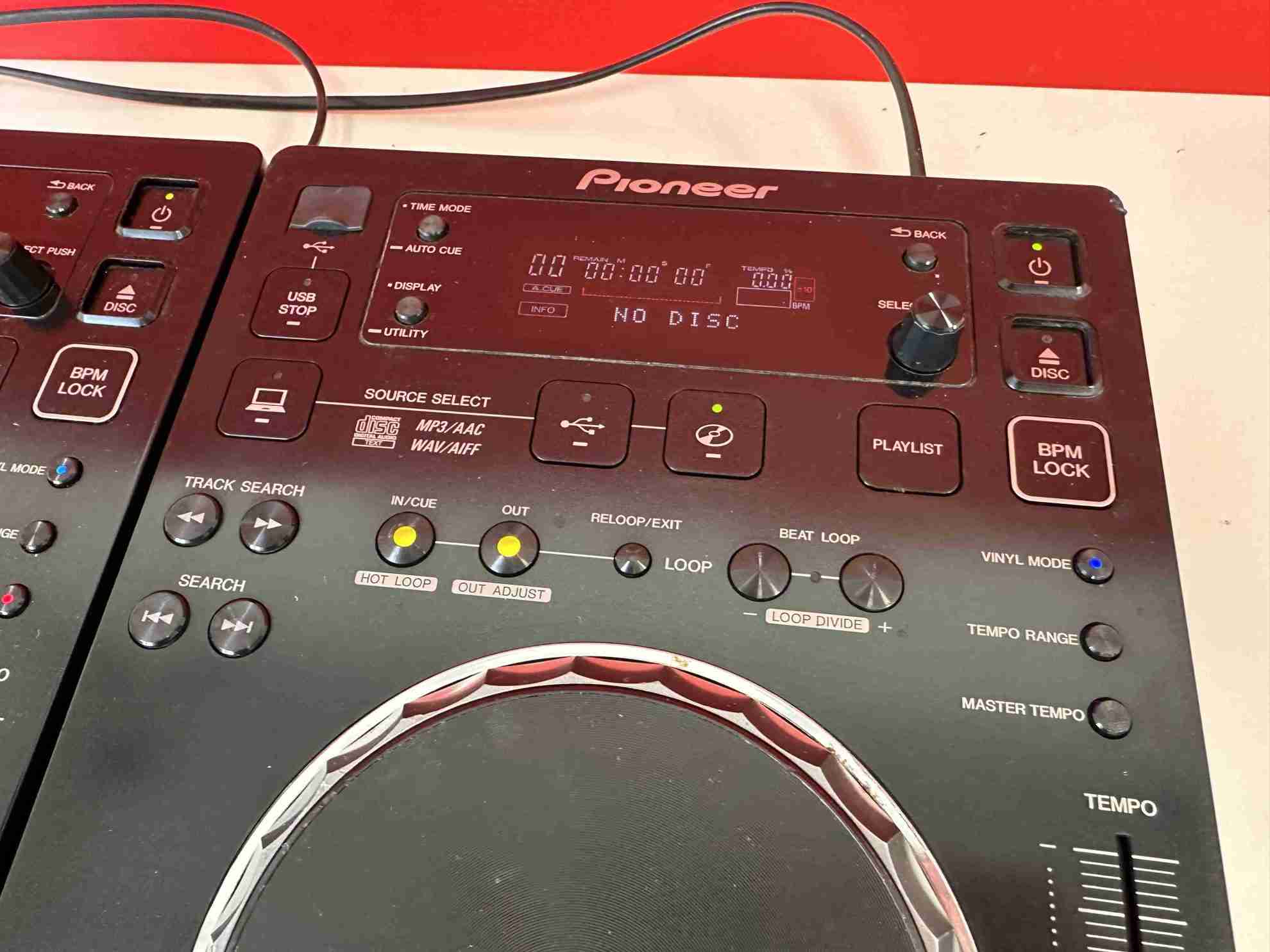 Pair Pioneer CDJ - 350 Compact DJ Multi Player - Deck Converters