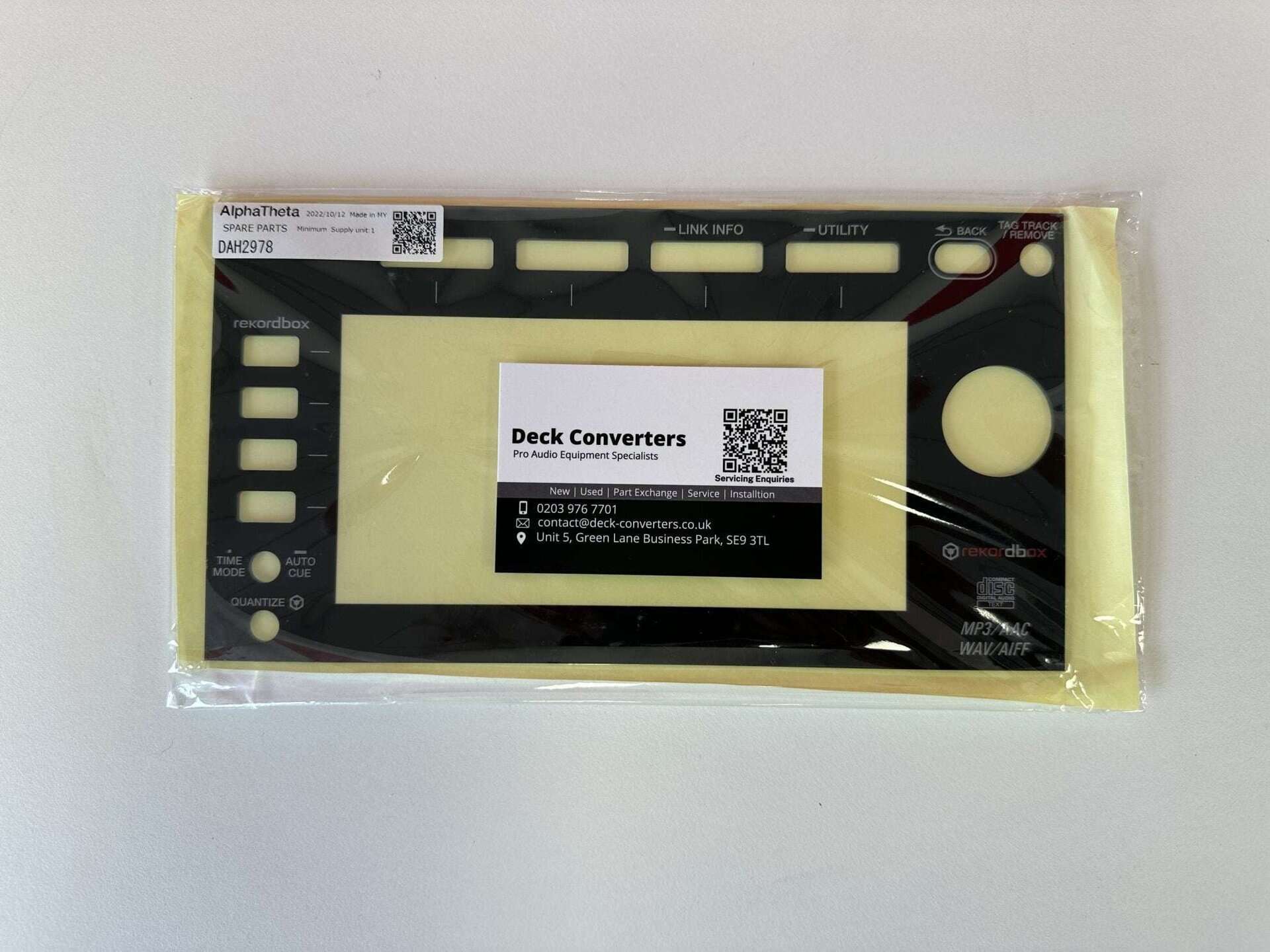 Pioneer DJ CDJ 900 Nexus DAH2978 Display Plate - Deck Converters