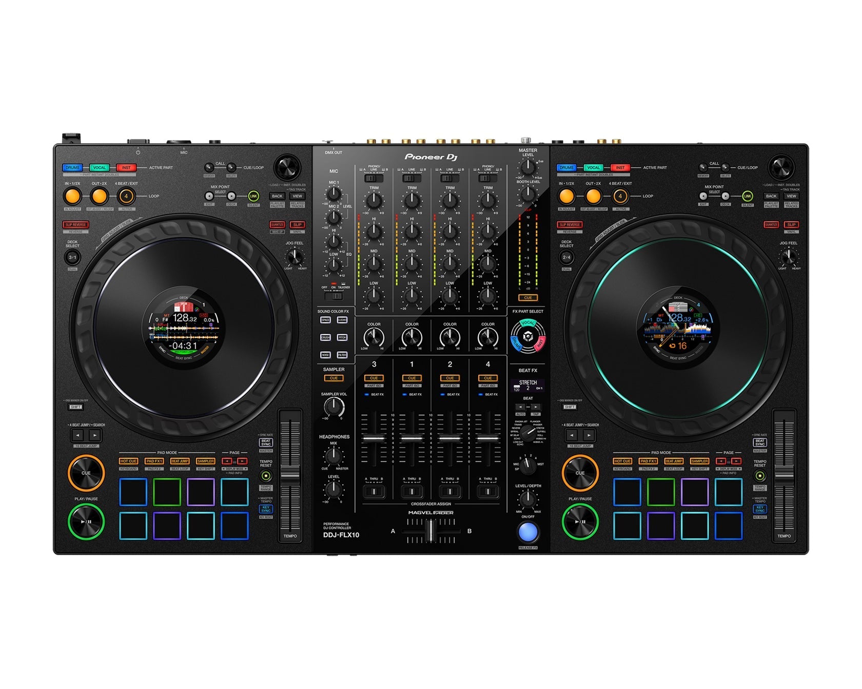 Pioneer DJ DDJ FLX10 4 Channel Performance DJ Controller - B Stock - Deck Converters