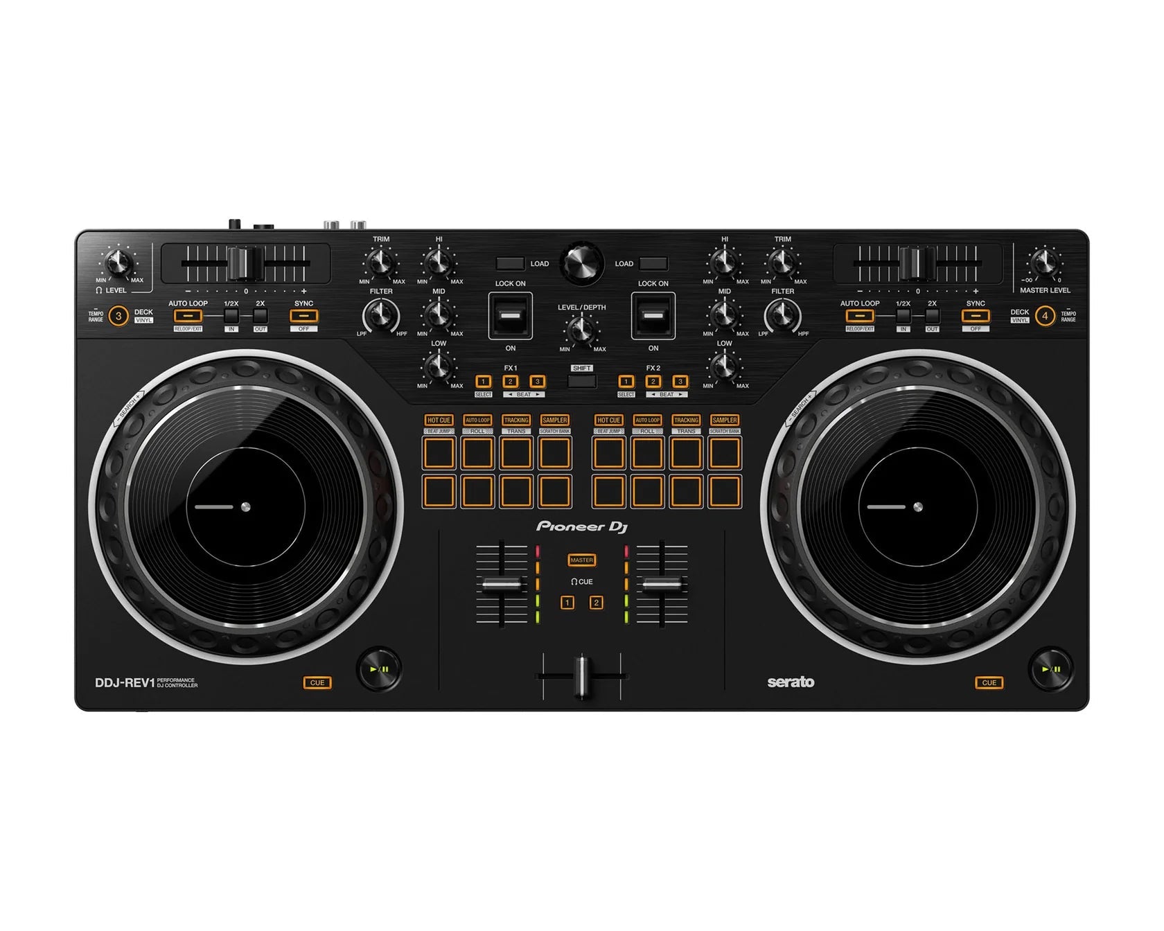 Pioneer DJ DDJ - REV1 2 - Channel Battle - Style DJ Controller for Serato DJ Lite - Deck Converters