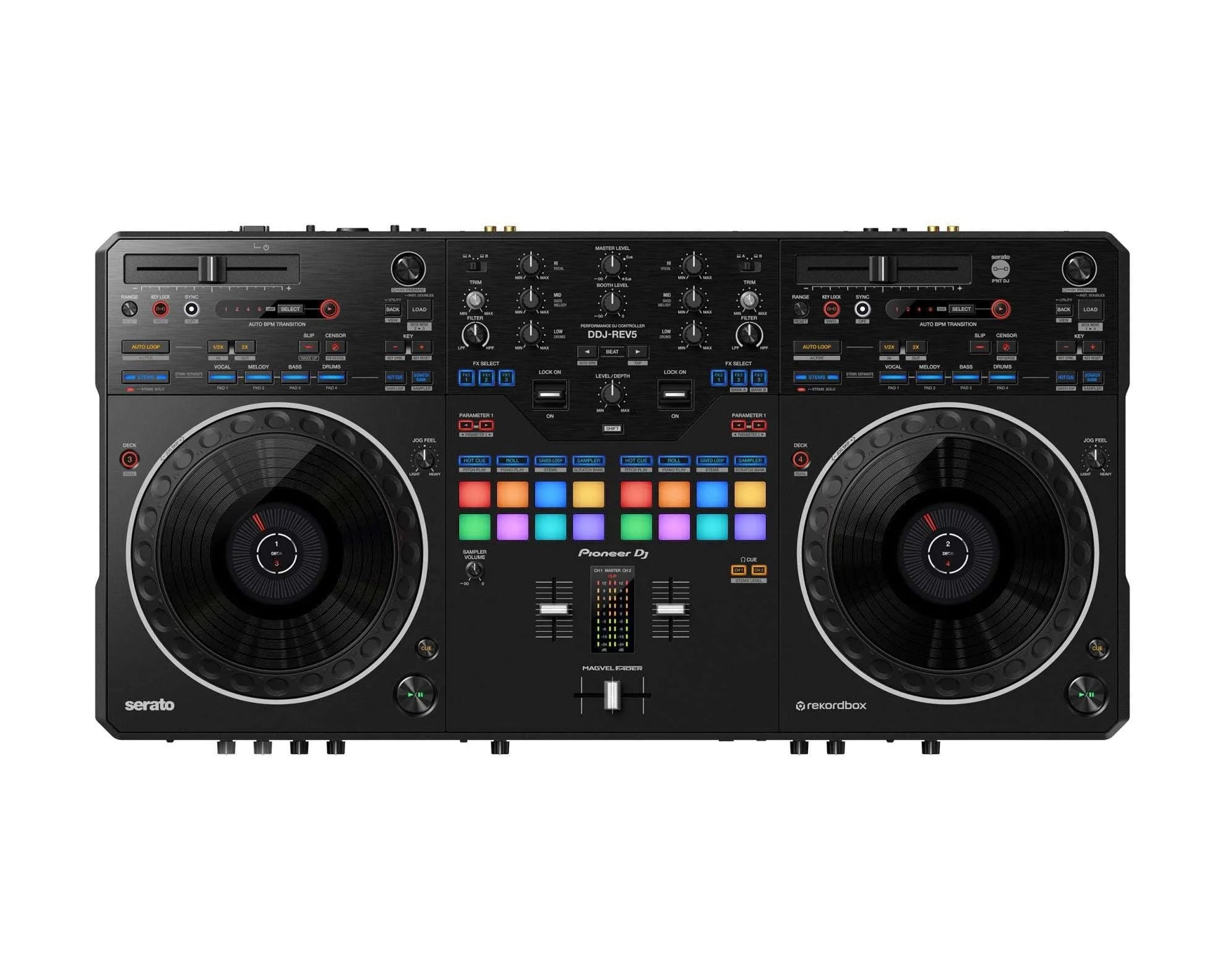 Pioneer DJ DDJ REV5 2 - Channel Battle - Style DJ Controller - Deck Converters