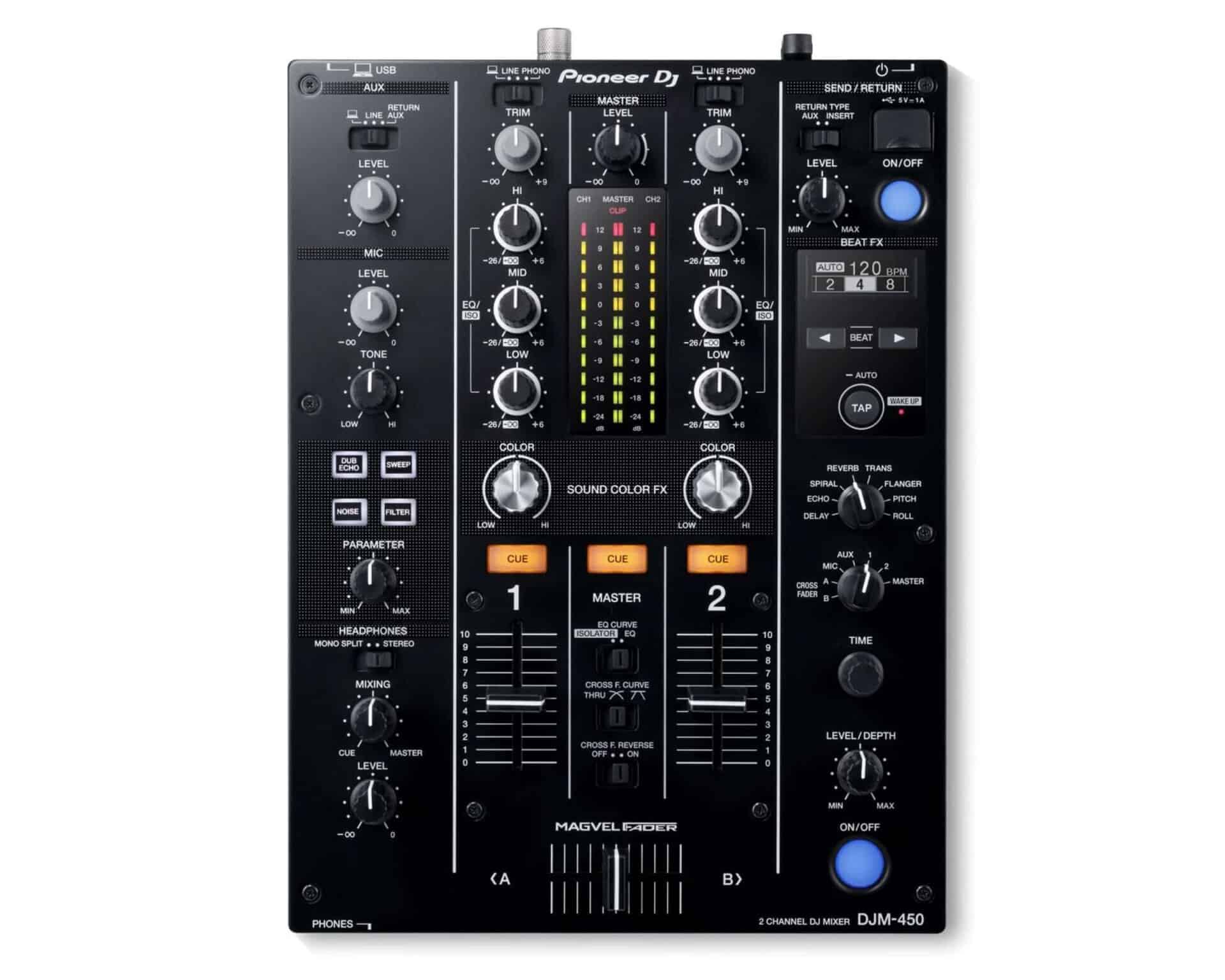 Pioneer DJ DJM 450 2-Channel DJ Mixer – Deck Converters