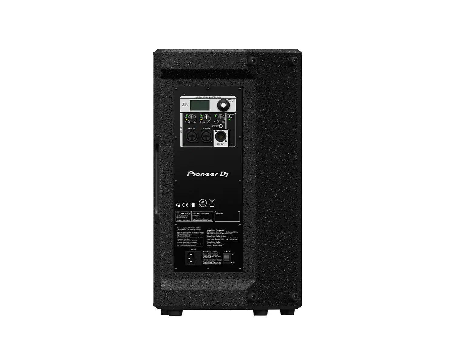 Pioneer DJ XPRS102 10" 2 - Way Active PA Speaker with Powersoft Class - D Amp - Deck Converters