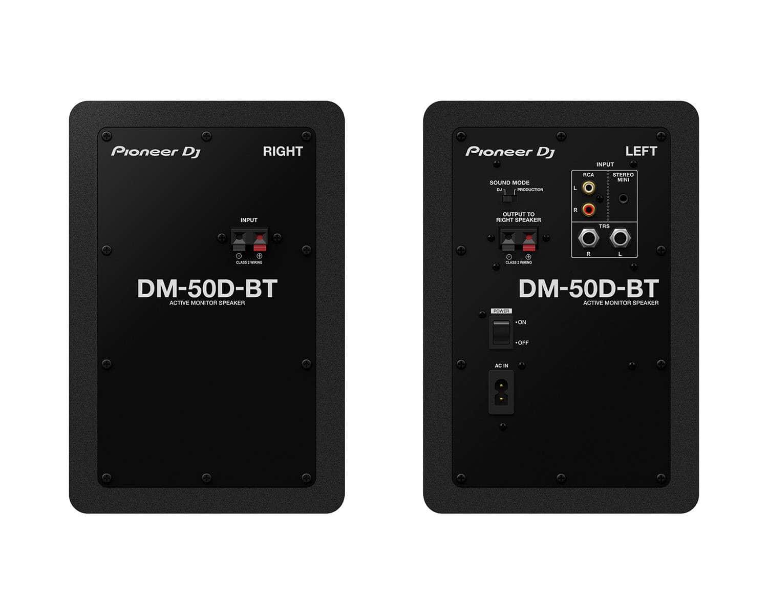 Pioneer DM - 50D - BT Active Monitor + Bluetooth PAIR - Black - Deck Converters