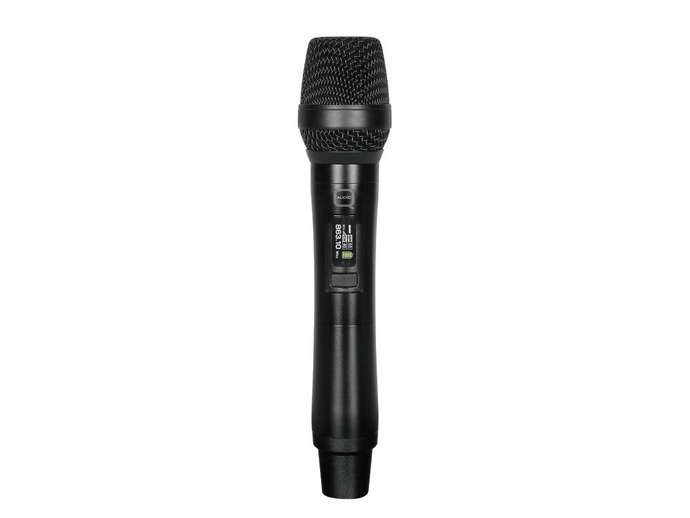 Q Audio QWM 1960 V3 HH, UHF Dual Channel True Diversity Dual Handheld Wireless Mic System - Deck Converters