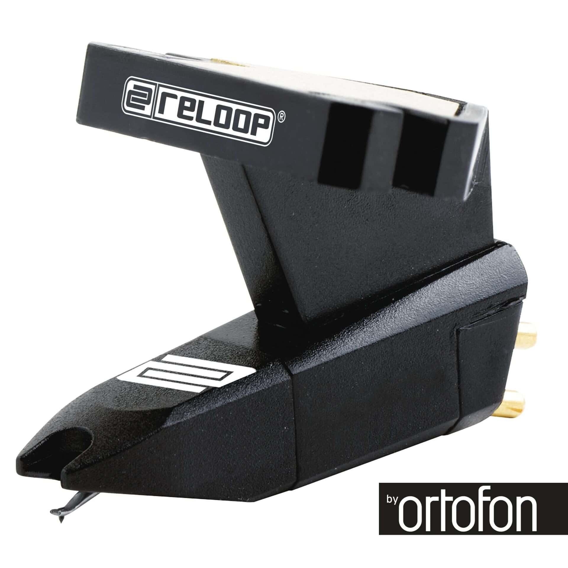 Reloop OM Cartridge Black Headshell Mounted - Deck Converters