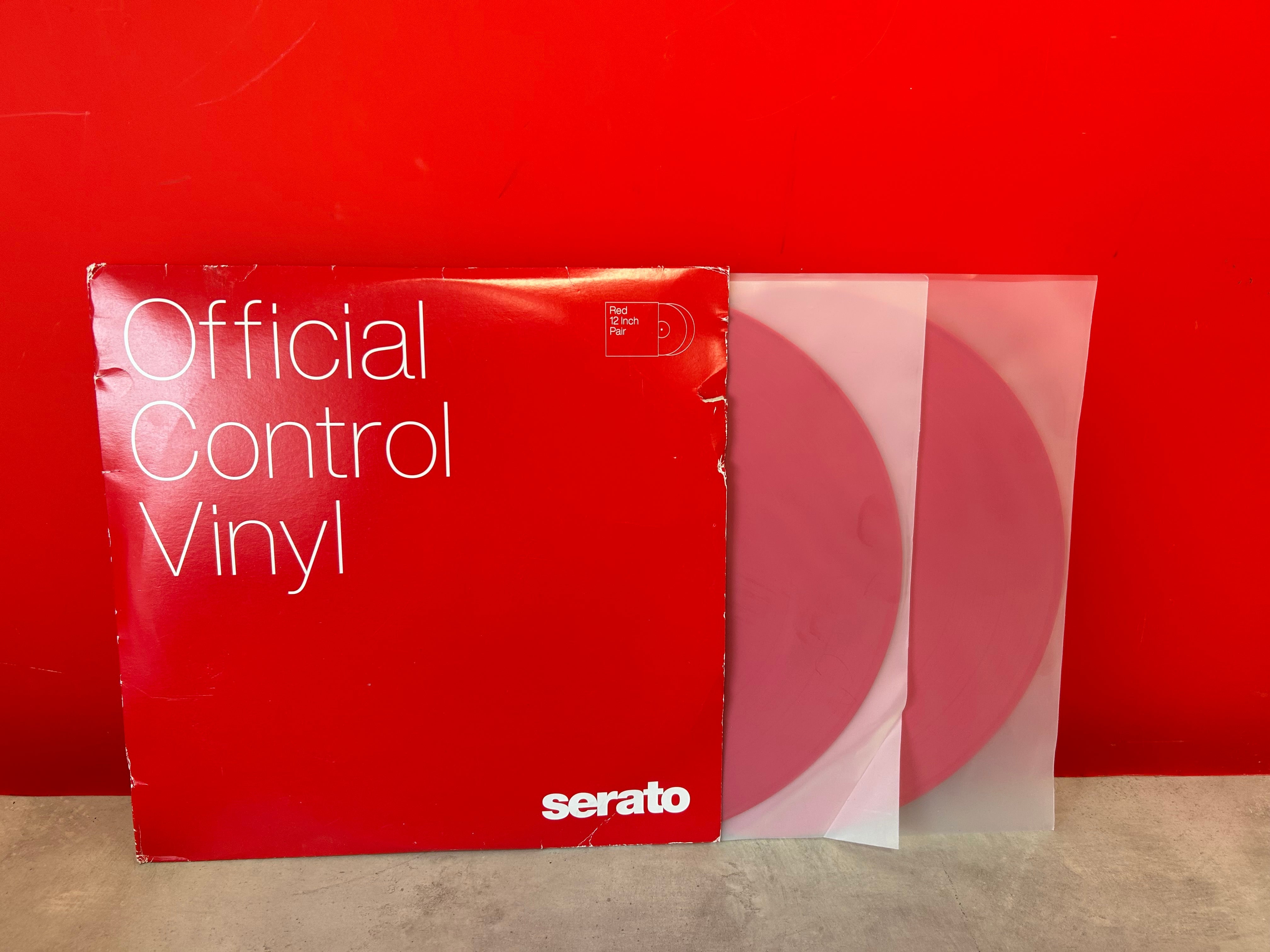 Serato 12" Standard Colours Control Vinyl Red (Pair) - Pre Owned - Deck Converters