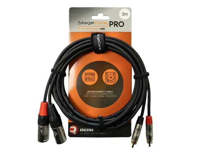 Stagecore iPRO370 StageCore PRO REAN 2x Male XLR - 2x RCA Connectors - Deck Converters