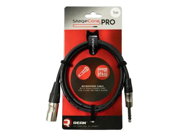 StageCore PRO163 Male XLR - TRS Stereo Jack Cable REAN Connectors - Deck Converters