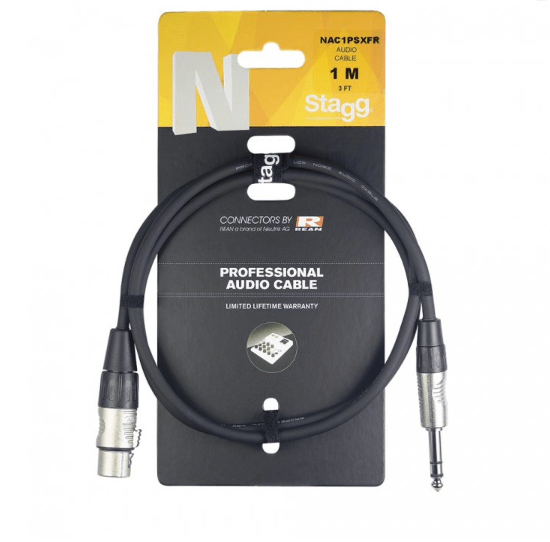 Stagg NAC Audio Cable N Series Audio Cable, Jack/XLR (m/f), Stereo - Deck Converters