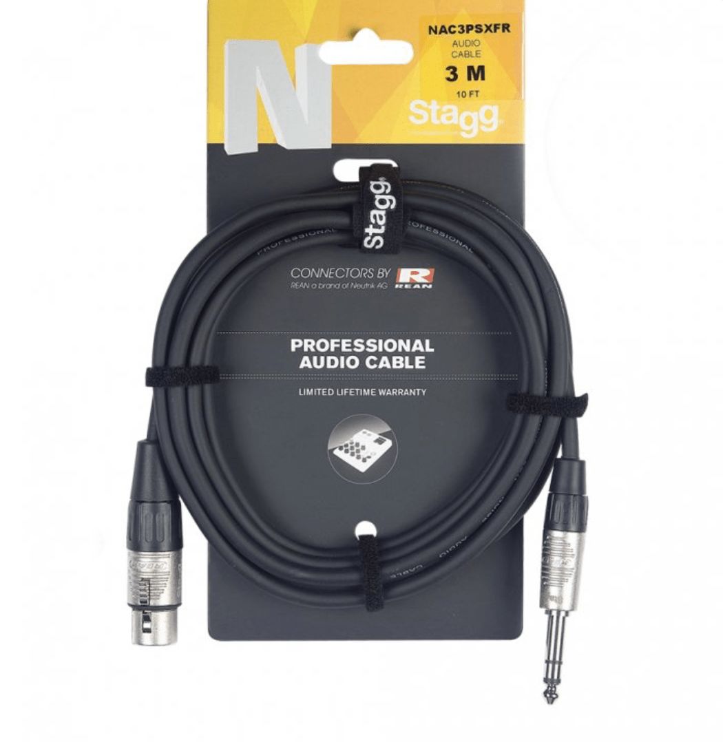 Stagg NAC Audio Cable N Series Audio Cable, Jack/XLR (m/f), Stereo - Deck Converters