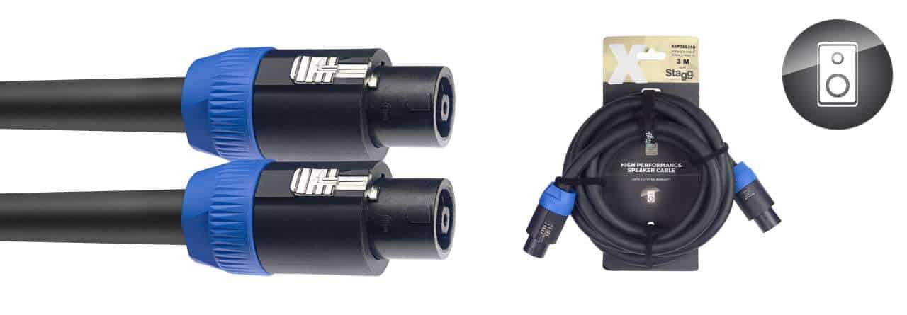 StaggX - Series Professional Speaker Cable - 5M NL8 to NL8 - Deck Converters