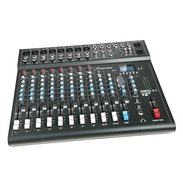 Studiomaster Club XS 12+ 12 Channel Mixing Console with Bluetooth & DSP - Deck Converters