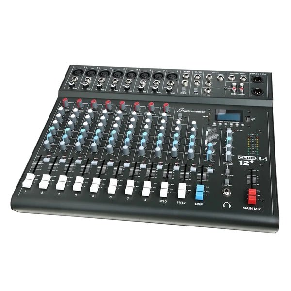 Studiomaster Club XS 12+ 12 Channel Mixing Console with Bluetooth & DSP - Deck Converters