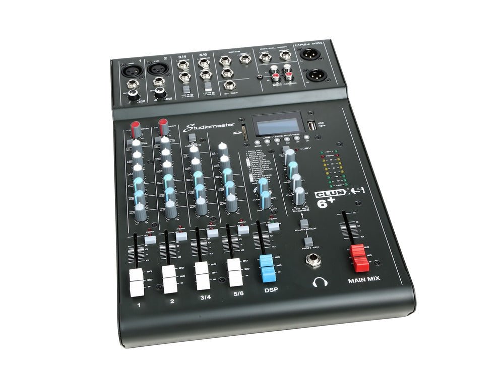Studiomaster CLUB XS6+ 6 Channel Mixing Console with Bluetooth & DSP - Deck Converters