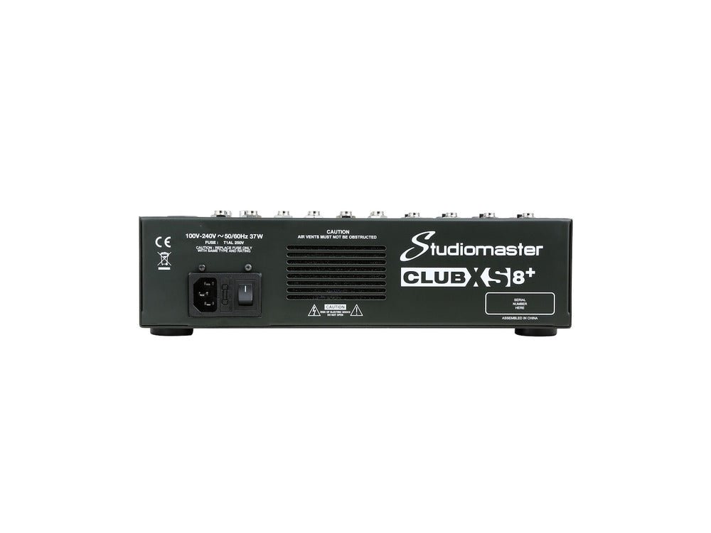 Studiomaster CLUB XS8+ 8 Channel Mixing Console with Bluetooth & DSP - Deck Converters