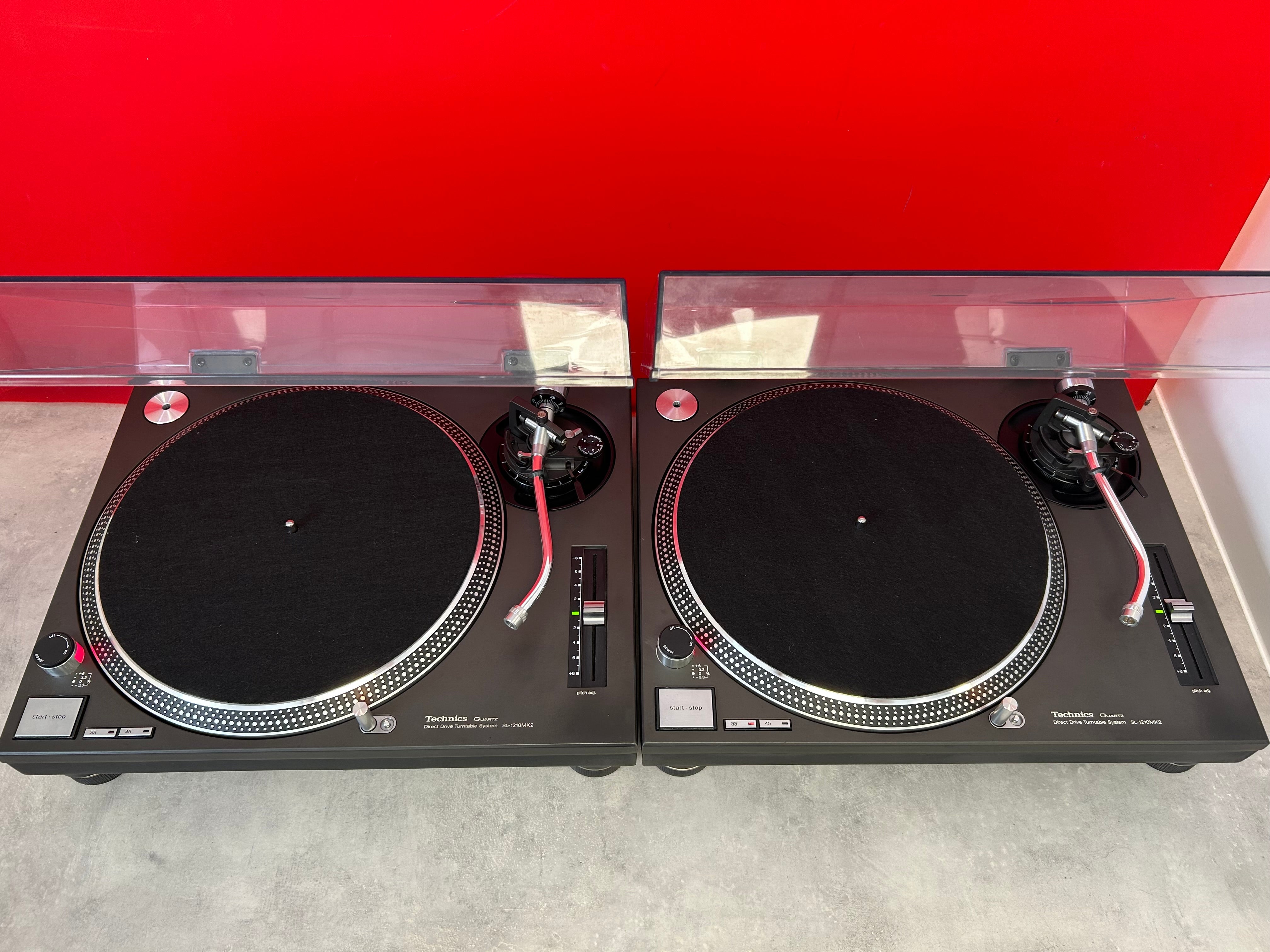 Technics SL 1210 MK2 Turntables Pair - Deck Converters