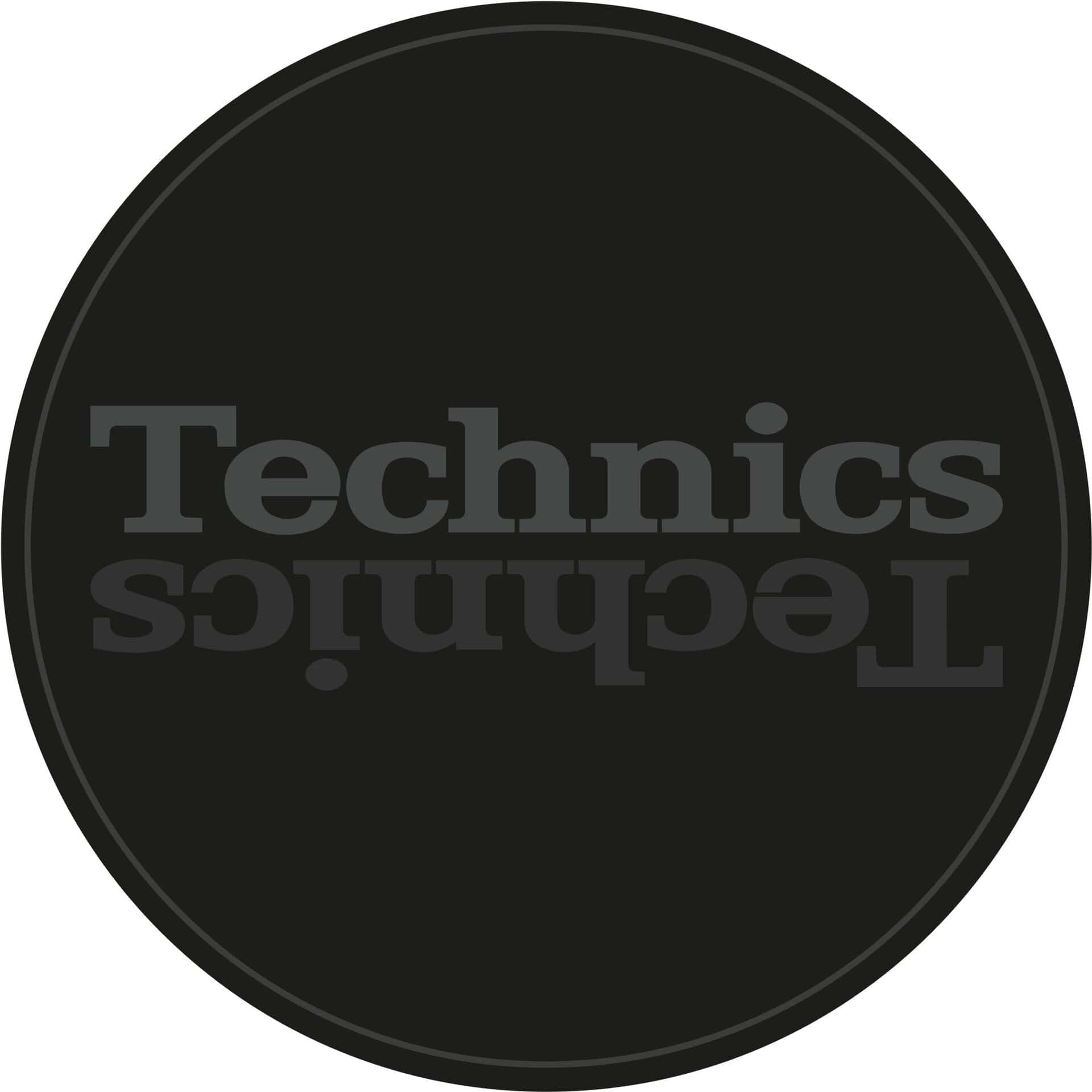 Technics Slipmat Duplex 7: Grey Mirror on Black (Pair) - Deck Converters