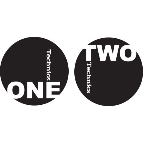 Technics Slipmat One - Two Black/White (Mixed - Set) - Deck Converters