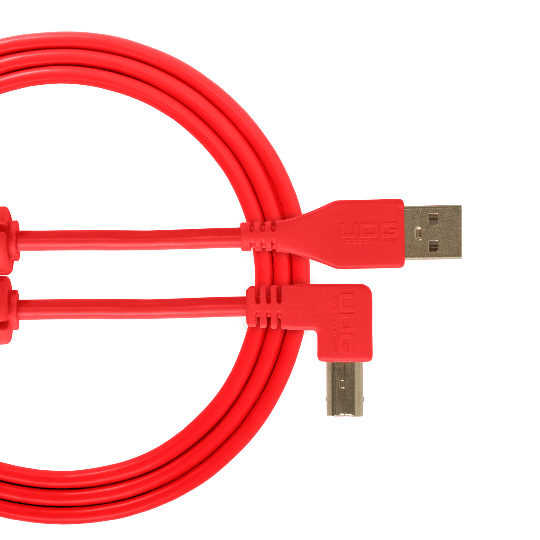 UDG Ultimate Cable USB 2.0 Type A - B Angled 3M - Red - Deck Converters