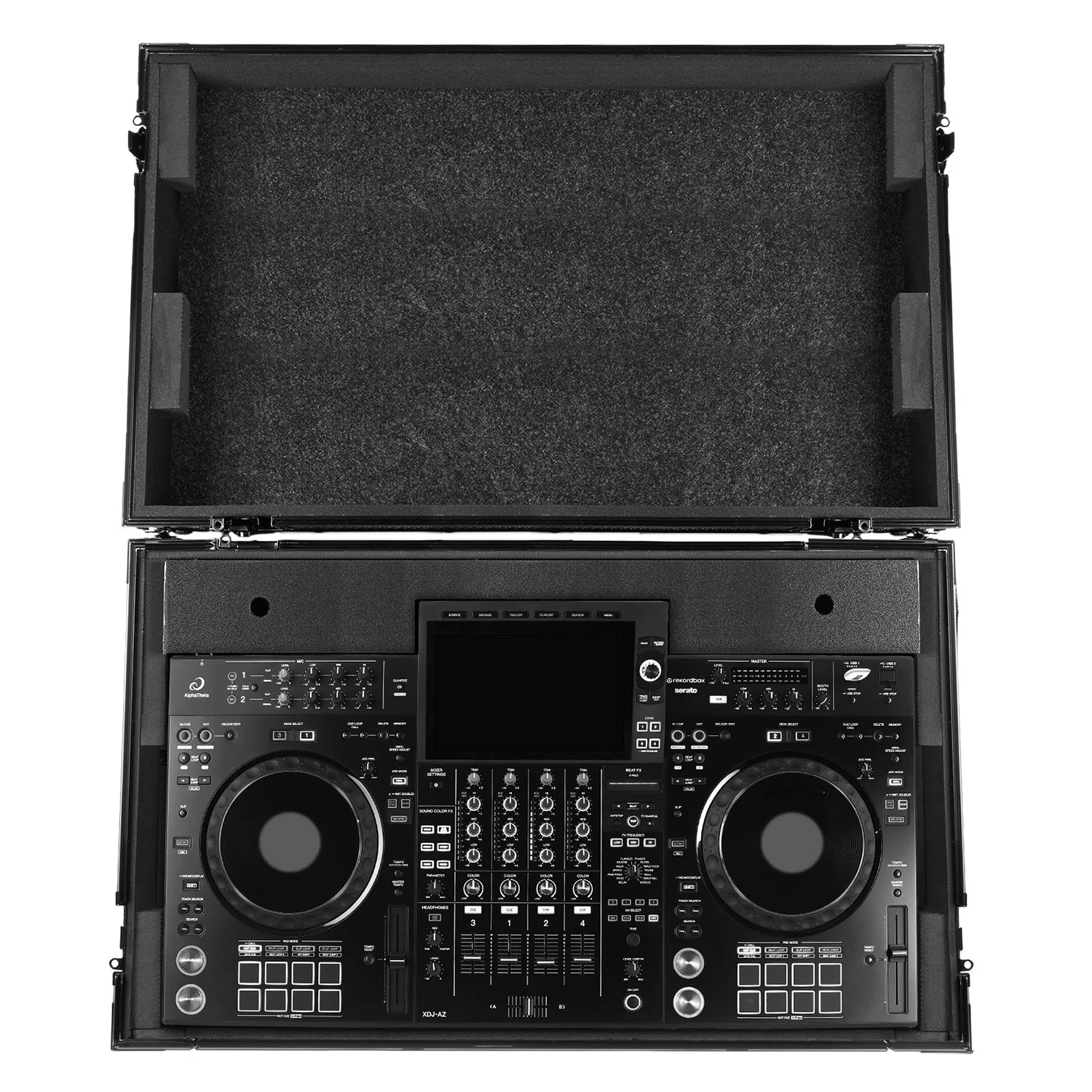 UDG Ultimate Flight Case AlphaTheta XDJ - AZ Black Plus (Wheels) - Deck Converters