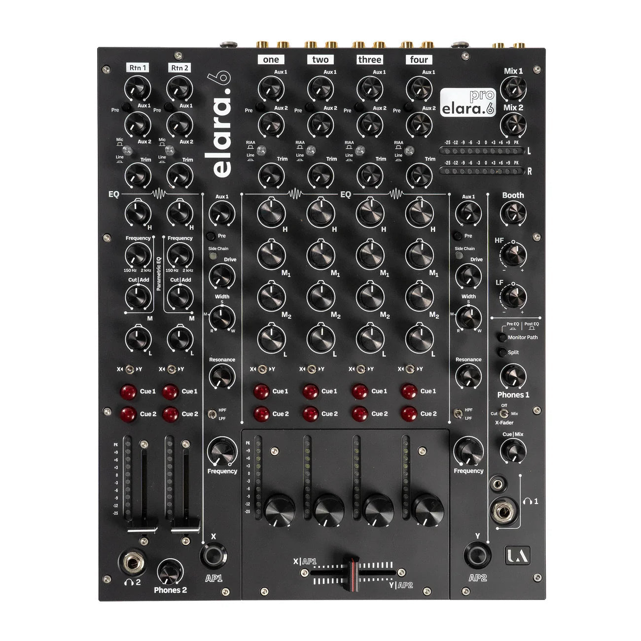 Union Audio ELARA.6 Rotary 6 - Channel Rotary Mixer - Black - Deck Converters