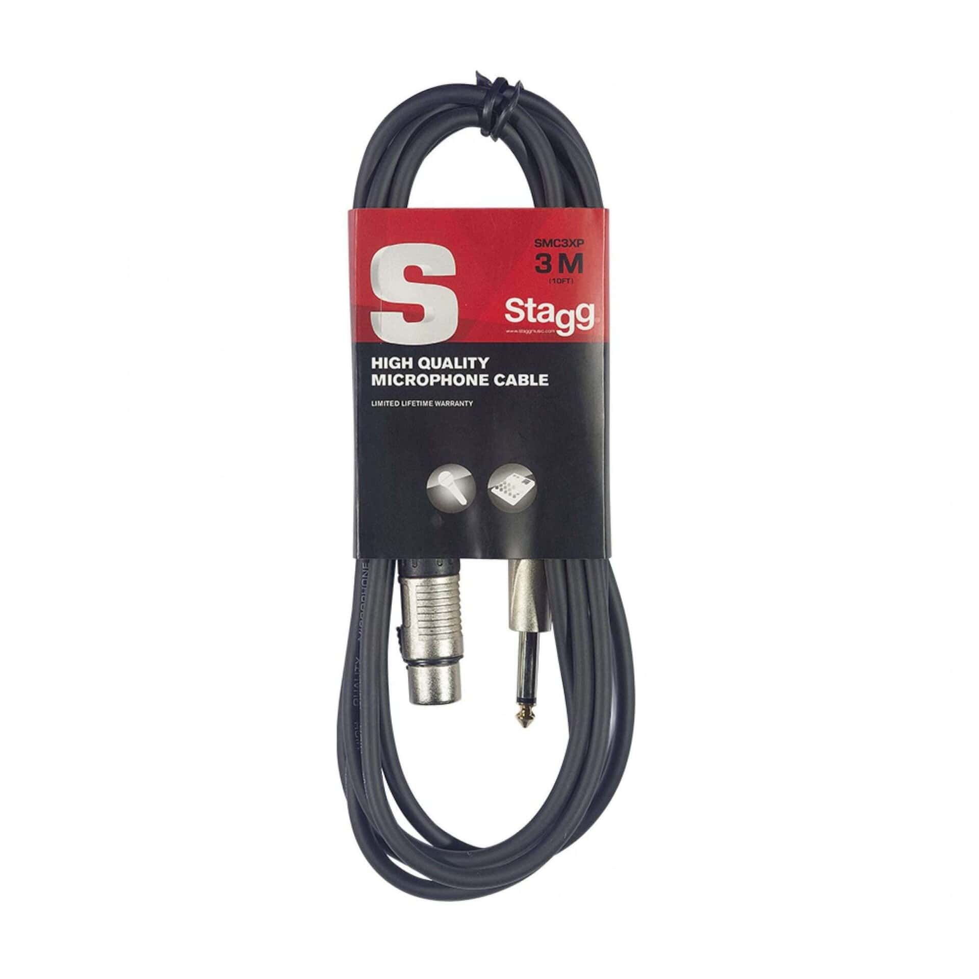 XLR Female to Jack Stagg Audio Mic Cable - Choose Length - Deck Converters
