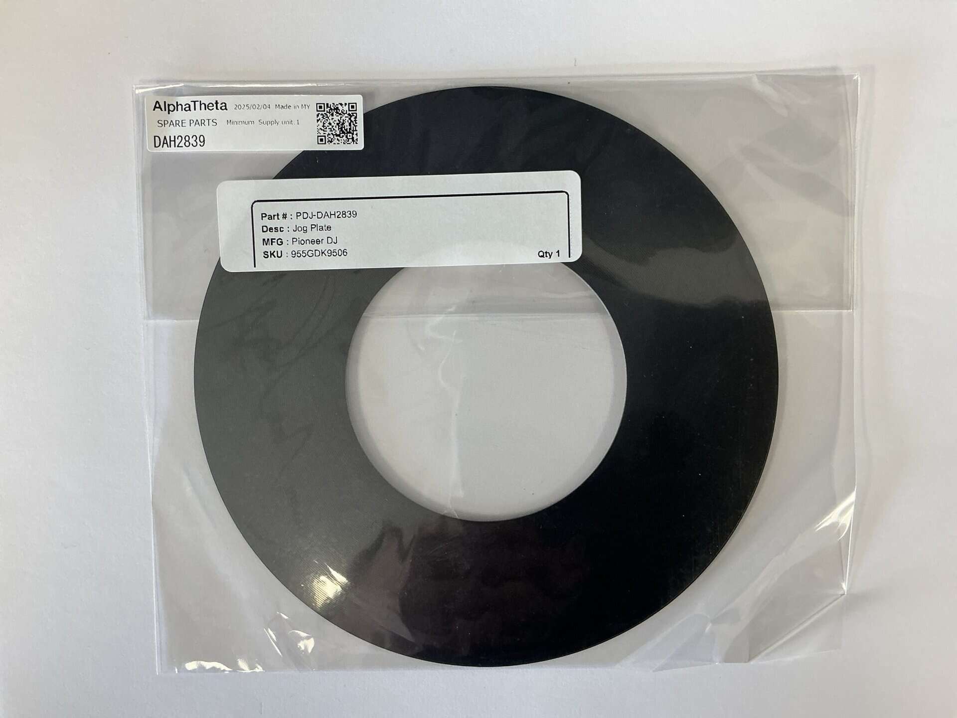 Pioneer DJ Plateau Jog DAH2839 CDJ 900 Nexus XDJ 1000