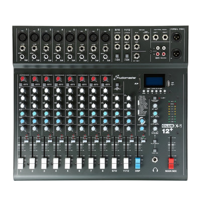 Studiomaster Club XS 12+ 12 Channel Mixing Console with Bluetooth & DSP