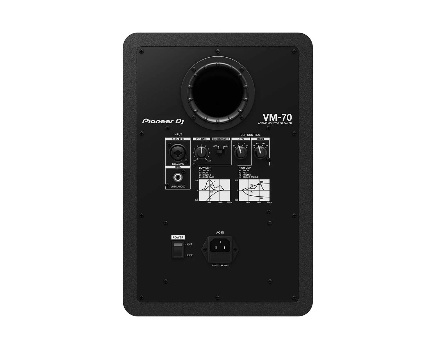 Pioneer DJ VM-70 6.5" 2-Way Active Monitor Speaker Black - B Stock