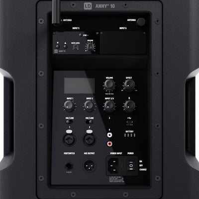 LD Systems ANNY 10 HHD 2 B8 10" Portable Battery-Powered Bluetooth PA System with Mixer and 1x Wireless Handheld Microphone