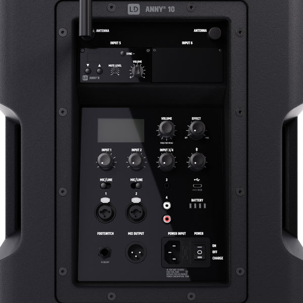 LD Systems ANNY 10 HHD 2 B8 10" Portable Battery-Powered Bluetooth PA System with Mixer and 1x Wireless Handheld Microphone
