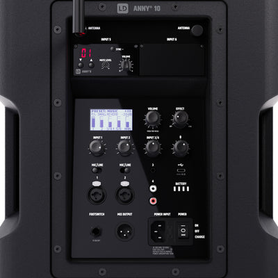 LD Systems ANNY 10 HHD 2 B8 10" Portable Battery-Powered Bluetooth PA System with Mixer and 1x Wireless Handheld Microphone