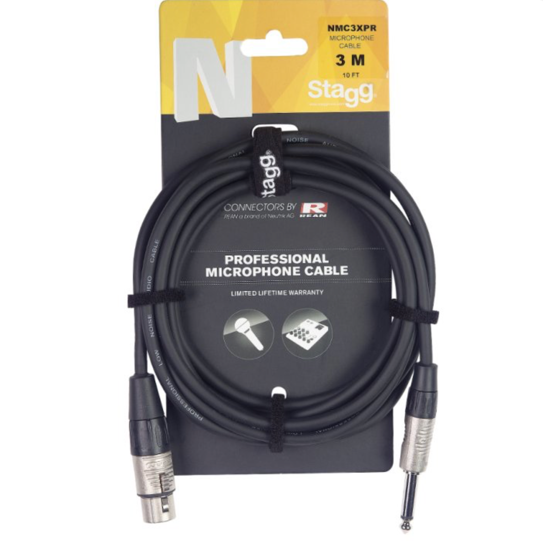 Stagg NMCXPR Microphone cable, XLR/jack (f/m) - 10 metres