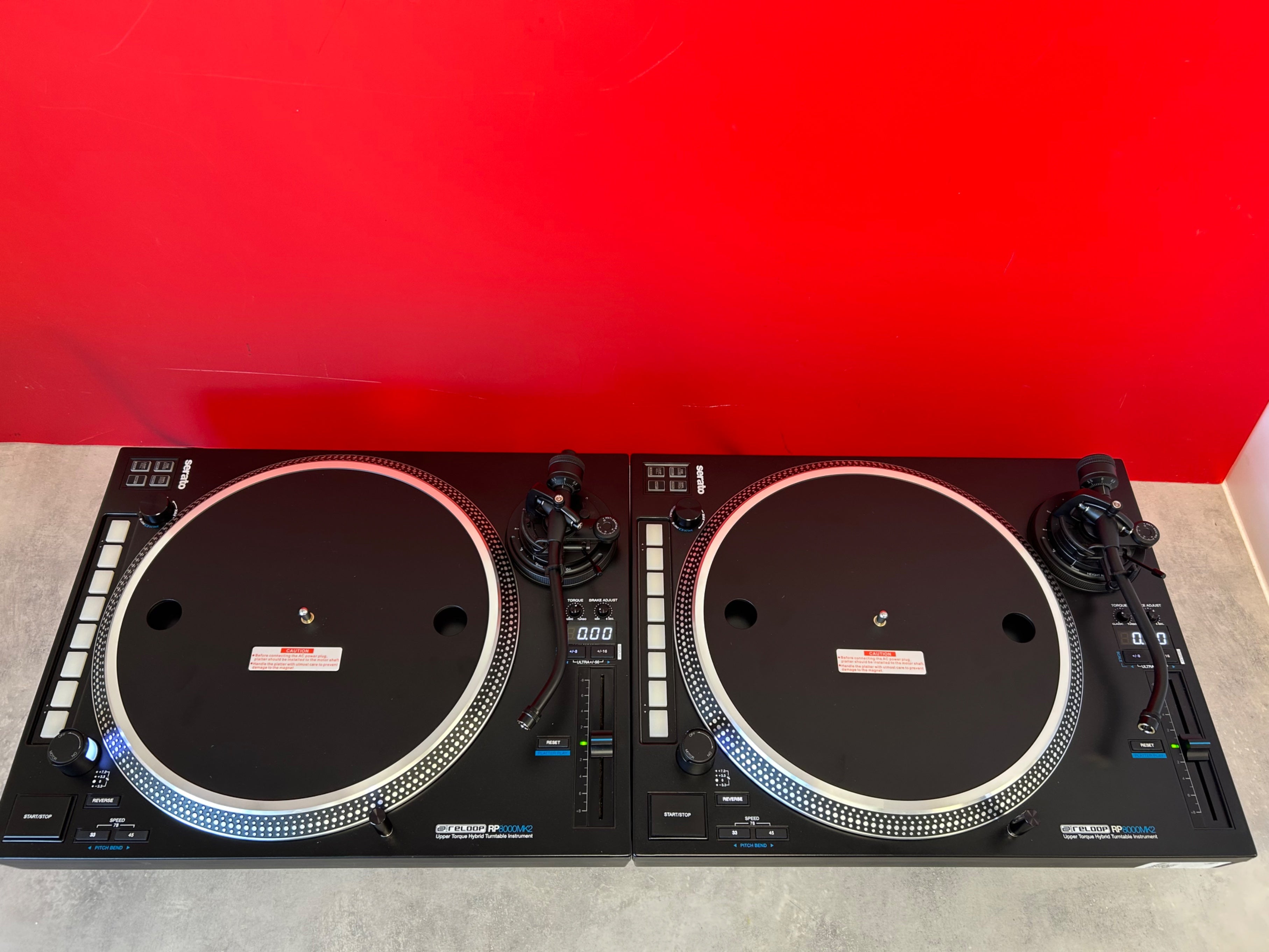 Reloop RP-8000 MK2 Direct Drive Hybrid DJ Turntable Pair - Pre Owned