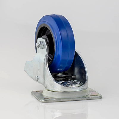Penn Elcom 100mm / 4" Blue Swivel Braked Castor